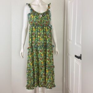 Disney Parks Olu Mel Dress Womens S Tiered Maxi Rayon.   E17